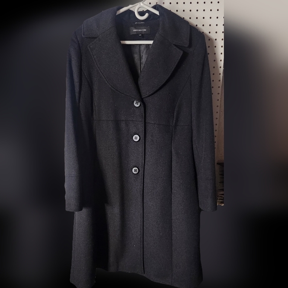 Jones New York Jackets & Blazers - EUC Jones NY Wool Winter Coat Size 14W. Charcoal Grey.  Excellent Condition.